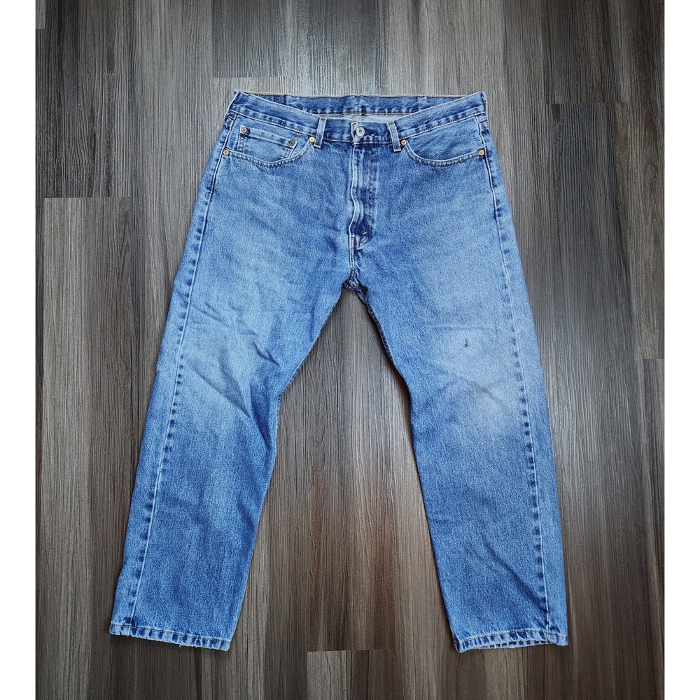 Levi's 505 Men's 38×29 Regular Fit Straight Leg Jeans Medium Wash Mid Rise